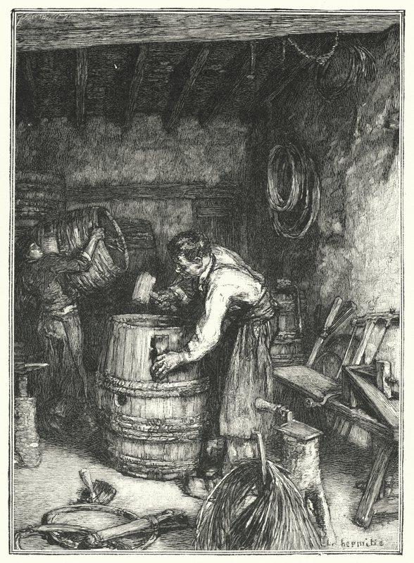 Le Tonnelier (gravür) by French School