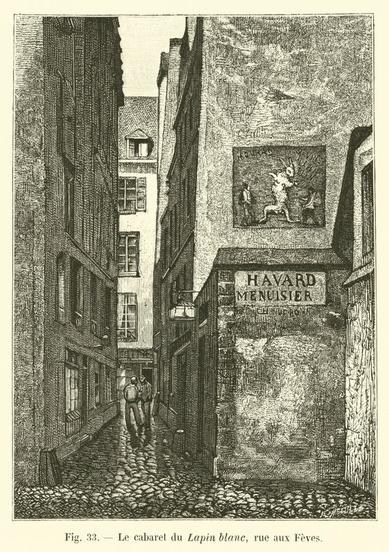 Beyaz Tavşan kabaresi, rue aux Feves by French School