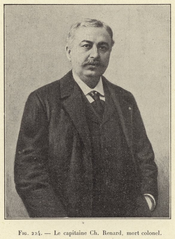 Kaptan Ch Renard, ölü albay (gravür) by French School