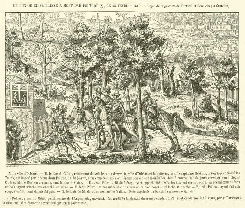 Guise Dükü ölümcül şekilde yaralandı (gravür) by French School