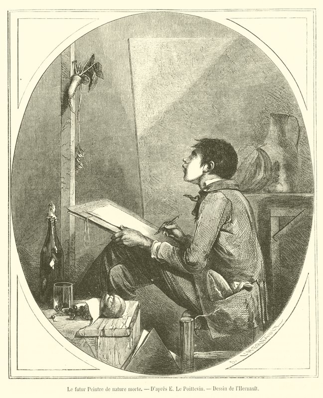 Gelecek Natürmort Ressamı (gravür) by French School