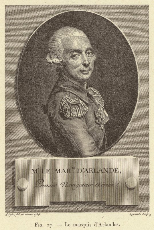 Arlandes Markisi (gravür) by French School
