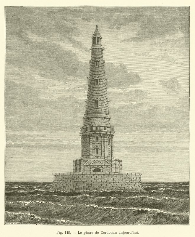 Cordouan deniz feneri bugün (gravür) by French School