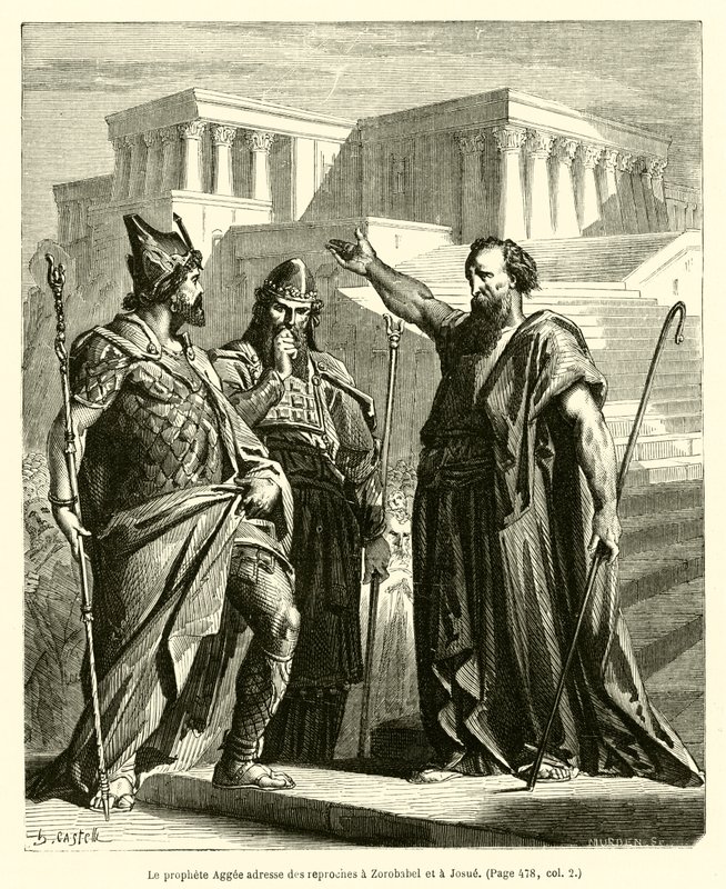 Peygamber Haggay, Zerubbabel ve Joshua