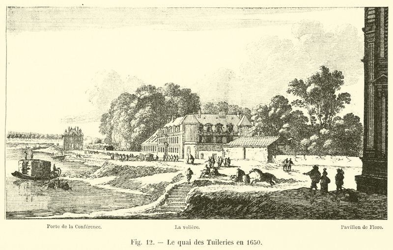 1650 yılında Quai des Tuileries by French School