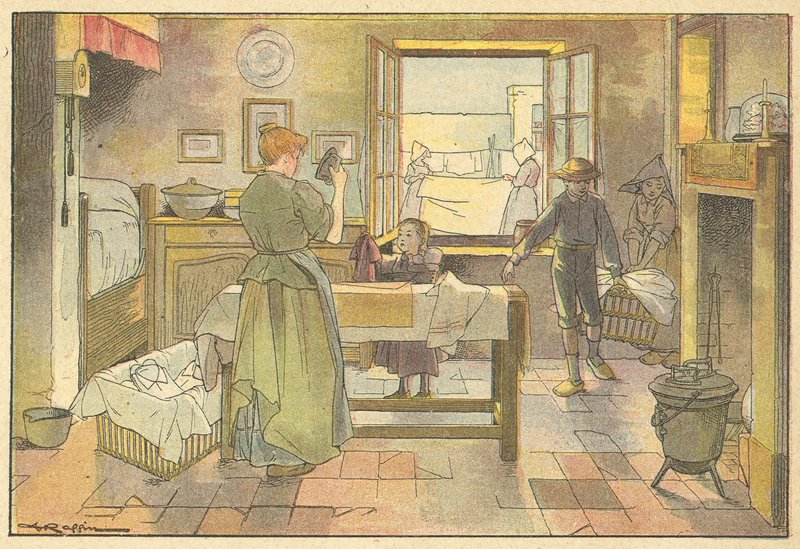 Ütüleme (renkli lito) by French School