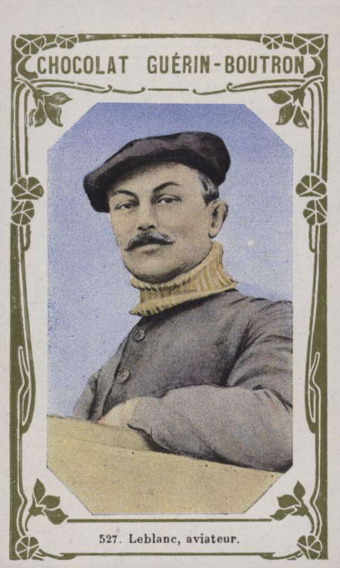 Leblanc, havacı (renkli fotoğraf) by French School