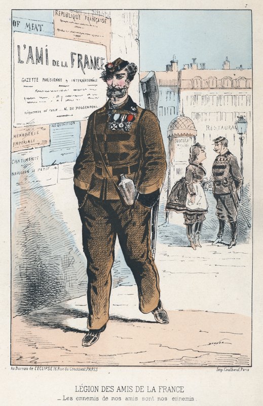 Fransa Dostları Lejyonu (renkli gravür) by French School