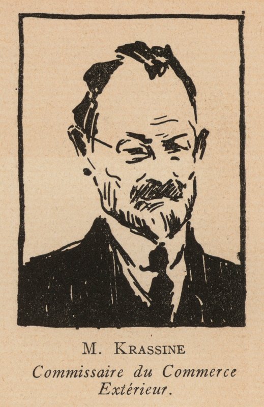 Leonid Krasin, Rus Bolşevik devrimci siyasetçi ve Dış Ticaret Halk Komiseri (lito) by French School