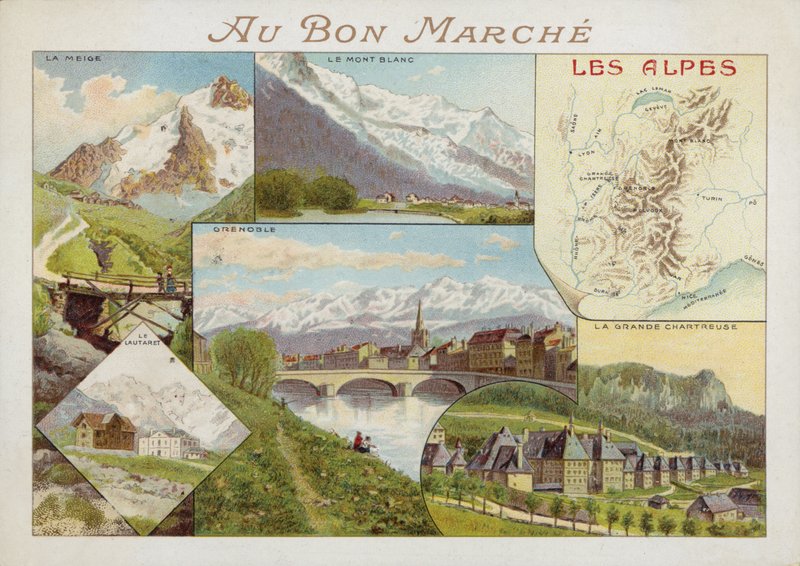 Les Alpes, kart by French School