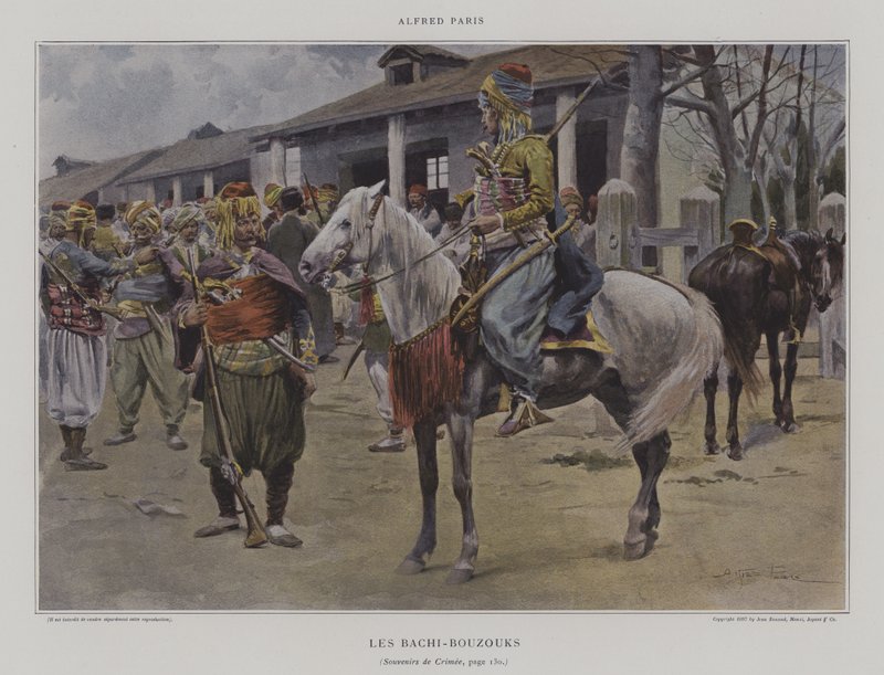 Bashi-Bazuklar (renkli lito) by French School