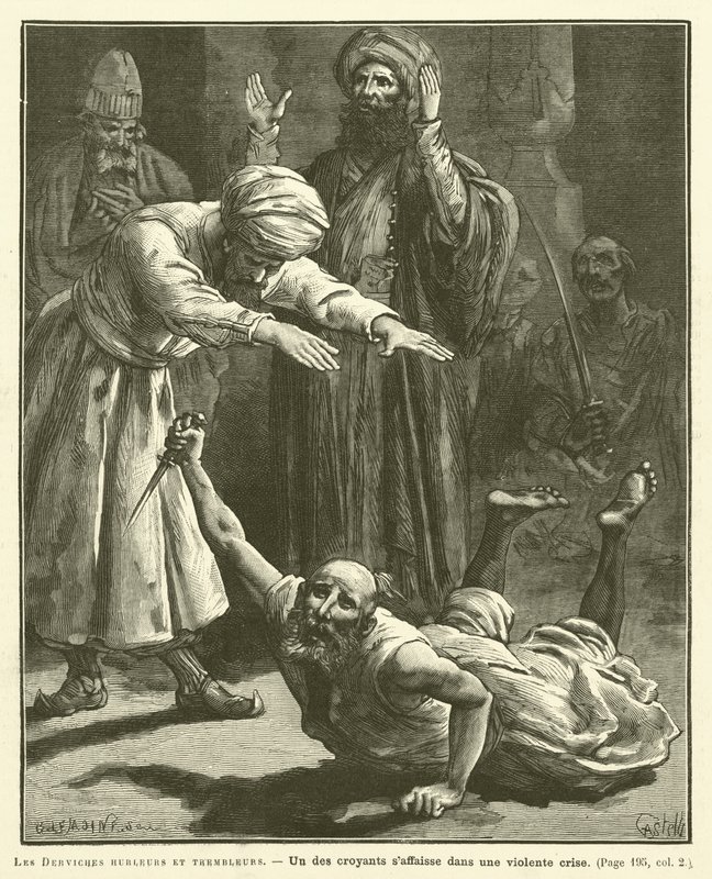 Çığlık atan ve titreyen Dervişler (gravür) by French School