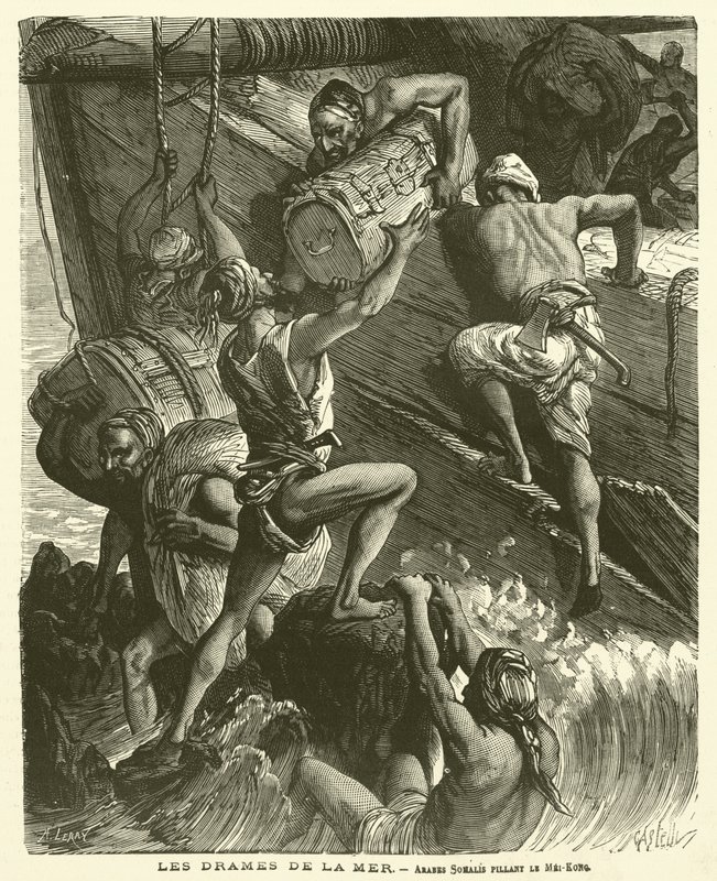 Les Drames De La Mer (gravür) by French School