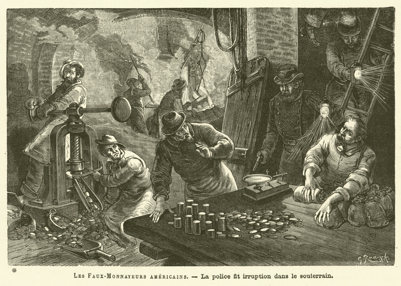 Amerikan Kalpazanları (gravür) by French School