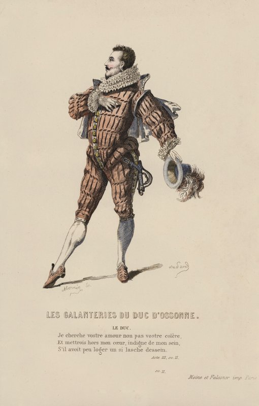 Les Galanteries Du Duc D'Ossonne, The Duke (renkli gravür) by French School