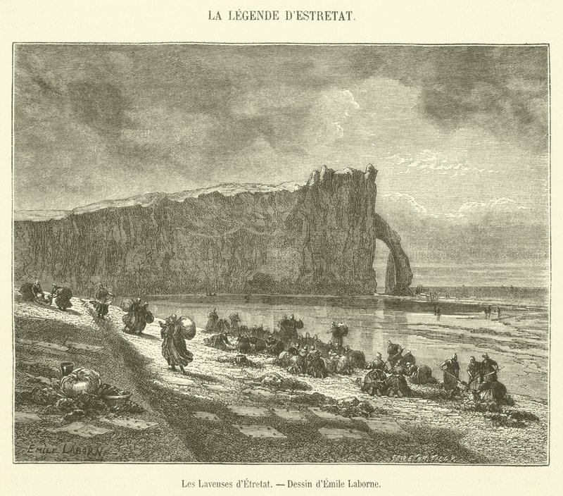 Etretat Pulları (gravür) by French School