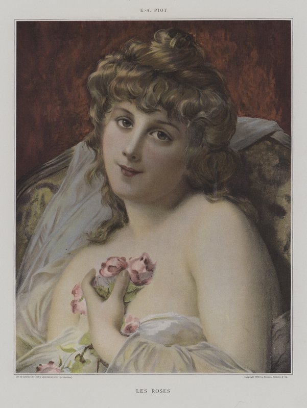 Les Roses (Güller) (renkli taş) by French School