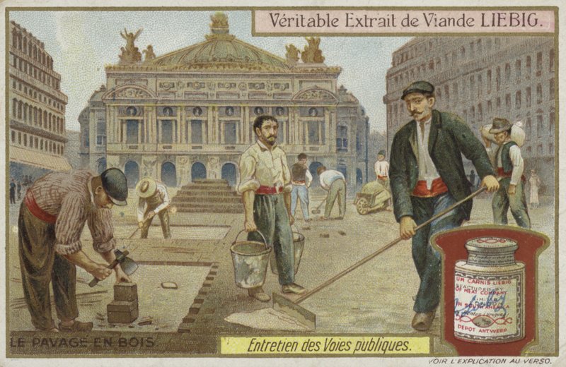 Yol bakımı özelliğine sahip Liebig kartı by French School