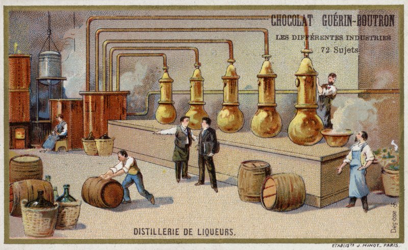 Likör damıtma tesisi (chromolitho) by French School