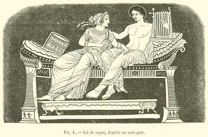 Daybed (gravür) by French School