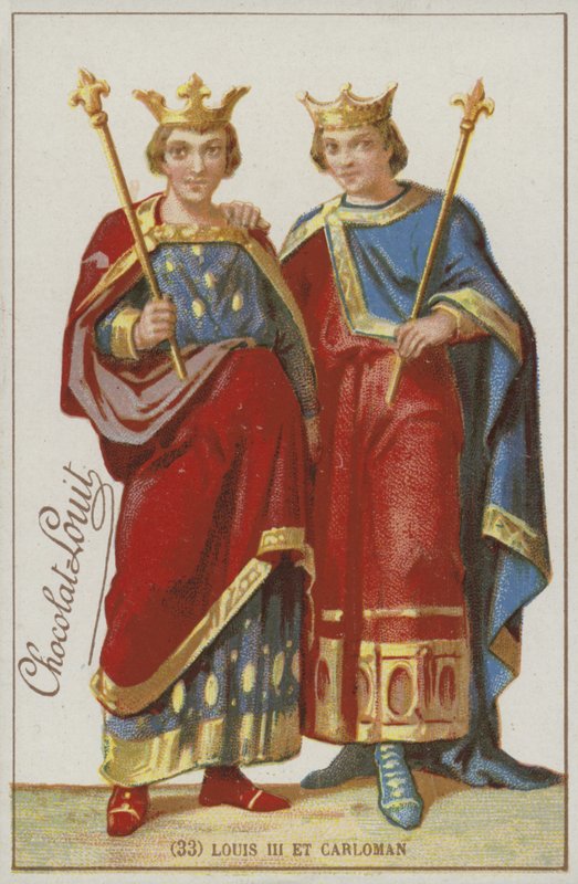 Louis III ve Carloman by French School