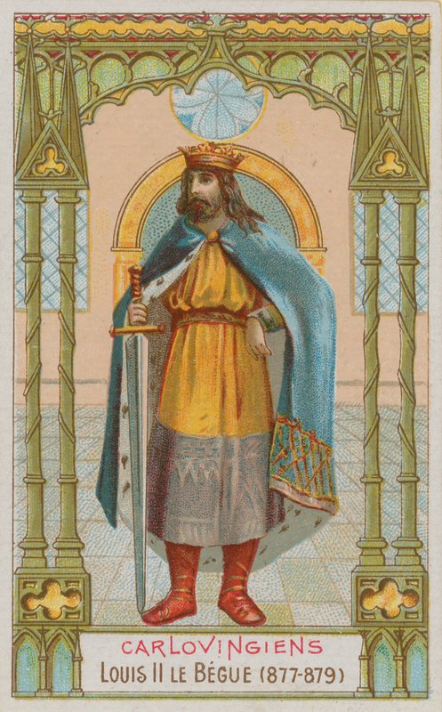 Louis II, Fransa'nın Karolenj Kralı 877-879 by French School