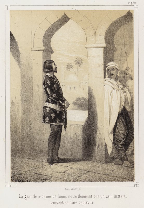 Fransa'nın Louis IX Mısırlıların esaretinde by French School