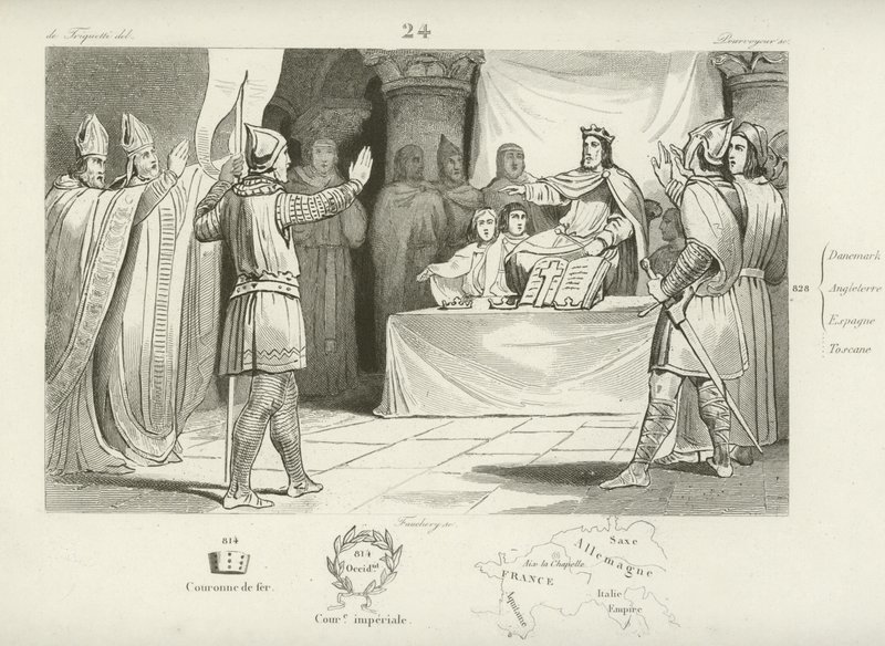 Louis I, Frank Kralı ve Kutsal Roma İmparatoru by French School
