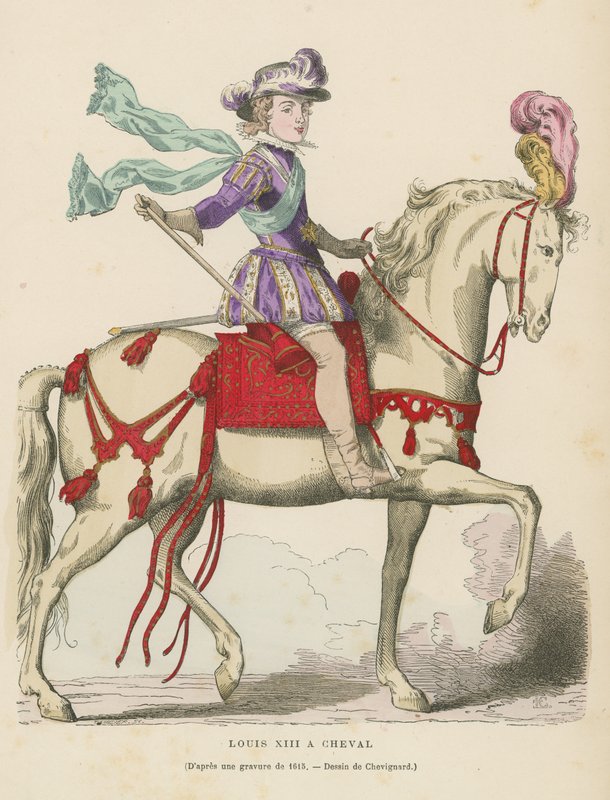 Fransa Kralı XIII.Louis at sırtında by French School
