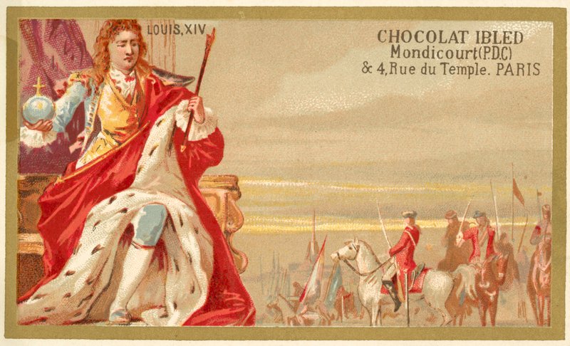 Fransa'nın Louis XIV (chromolitho) by French School