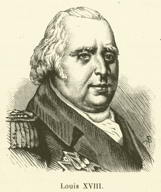 Louis XVIII (gravür) by French School