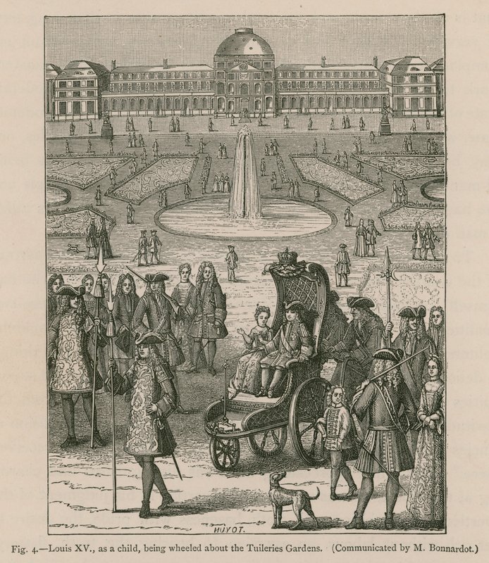 Louis XV, Çocukken Tuileries Bahçeleri