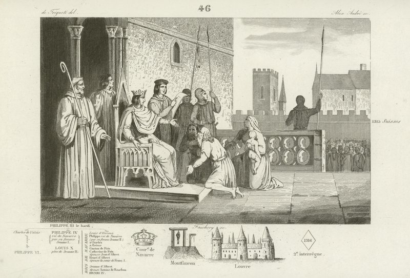Fransa Kralı X. Louis serfleri özgürleştiriyor, 1315 by French School