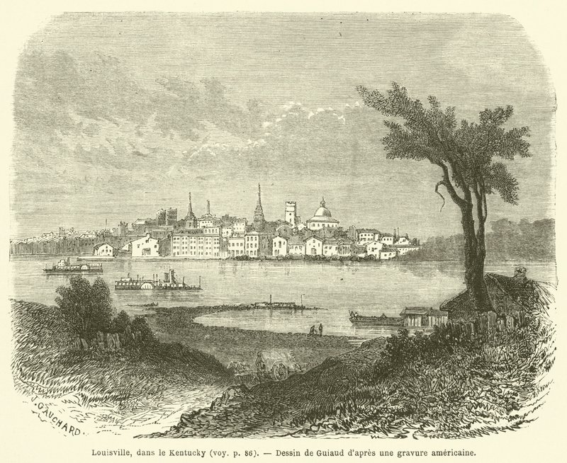 Louisville, Kentucky (gravür) by French School