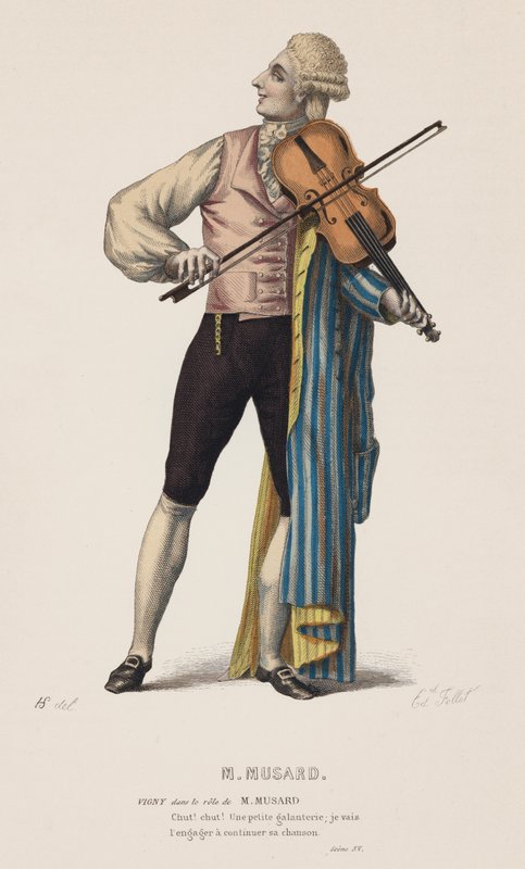 M Musard, Sahne XV (renkli gravür) by French School