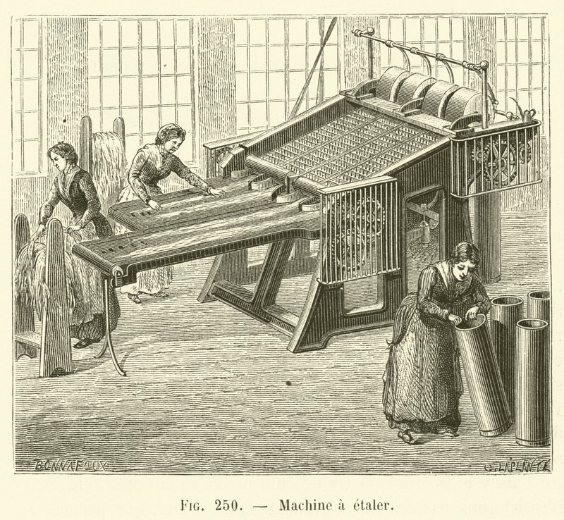 Yayma makinesi (gravür) by French School