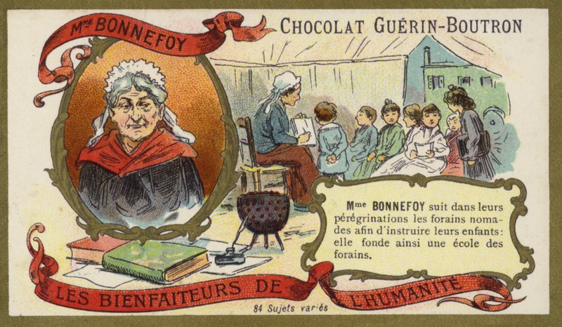 Madam Bonnefoy, Fransız hayırsever (chromolitho) by French School