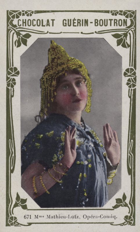 Madam Mathieu-Lutz, Opera-Comique (renkli fotoğraf) by French School