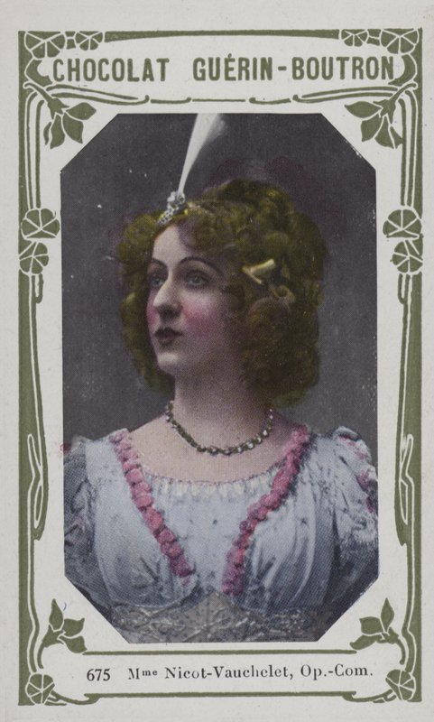 Madam Nicot-Vauchelet, Opera-Comique (renkli fotoğraf) by French School