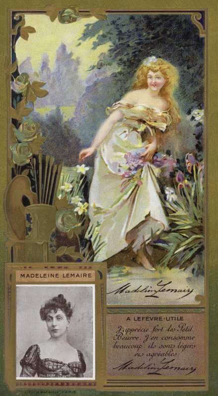 Madeleine Lemaire, Fransız ressam (chromolitho) by French School