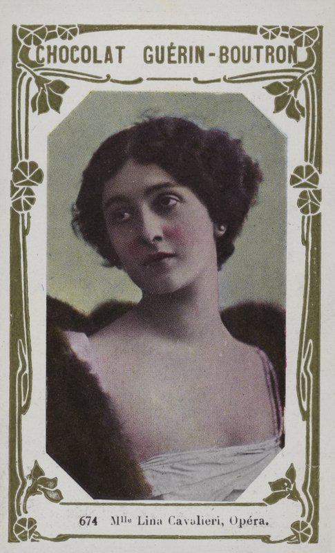 Matmazel Lina Cavalieri, Opera (renkli fotoğraf) by French School