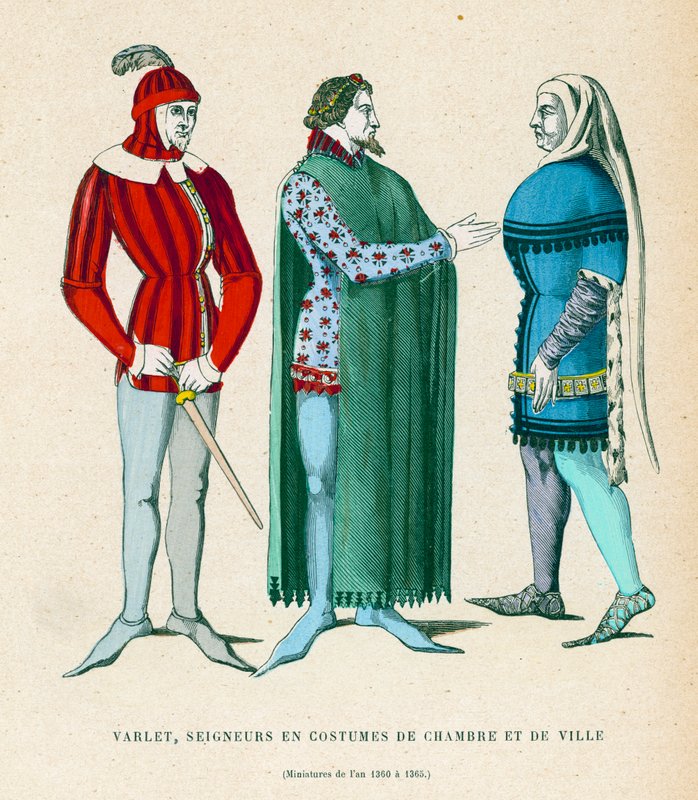 Erkek kostümleri, 1360-1365 by French School