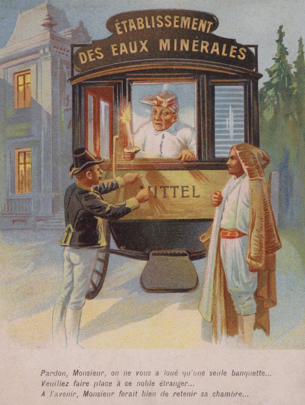 Adamın odasını bir yabancıyla paylaşması isteniyor (chromolitho) by French School