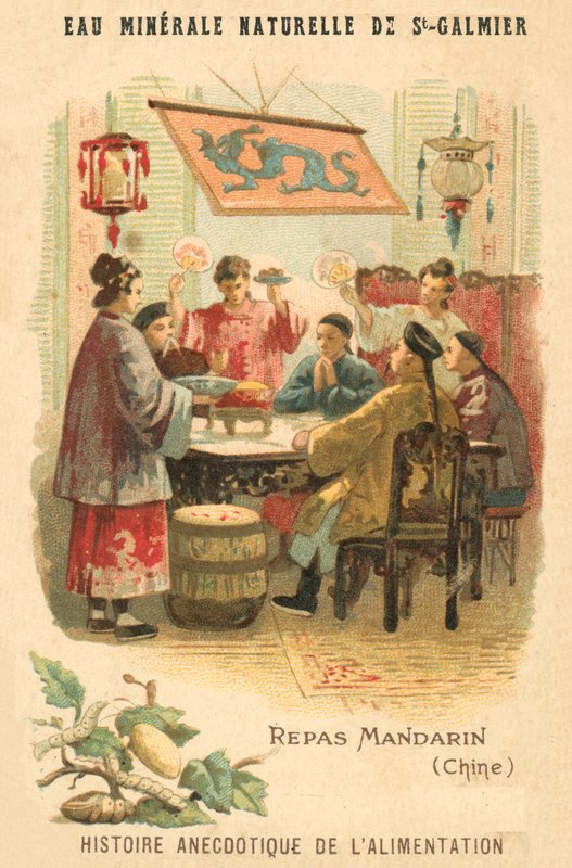Mandalina yemeği, Çin (chromolitho) by French School