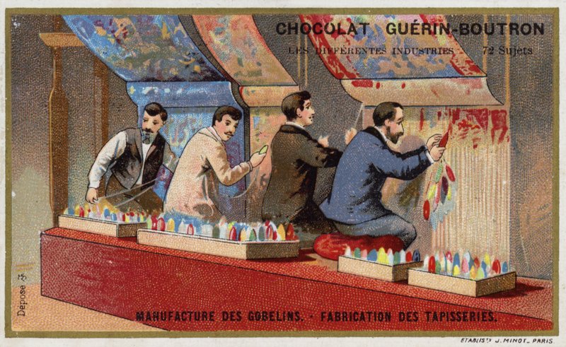 Gobelins Manufactory'de halı imalatı (chromolitho) by French School