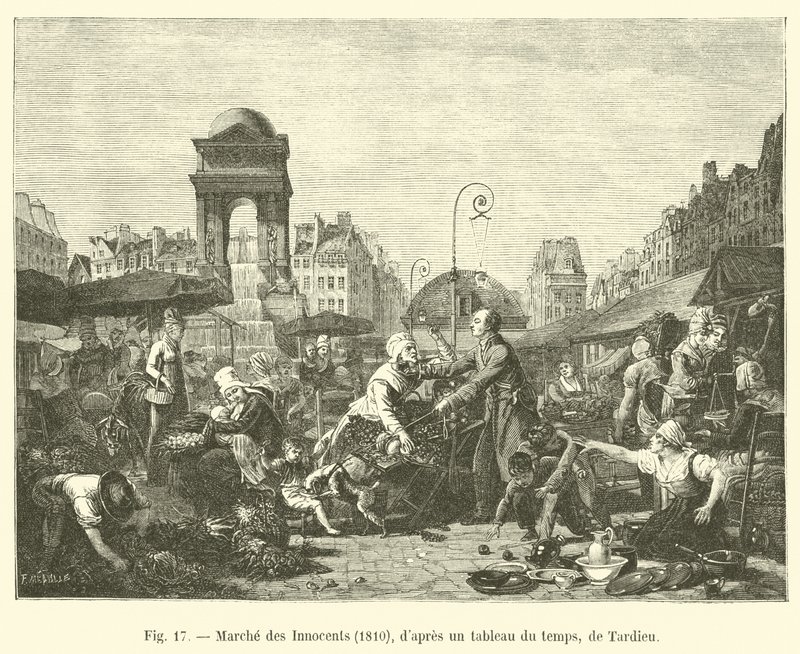 Marche des Innocents, 1810, bir zaman tablosundan sonra, Tardieu tarafından by French School