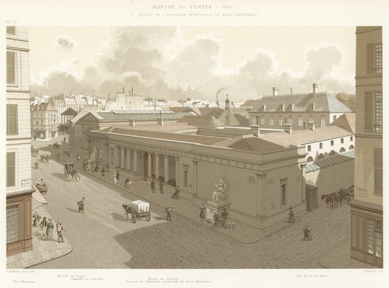 Marche du Temple, 1840 ve Kutsal Ayinlere Daima Tapınma Manastırı by French School