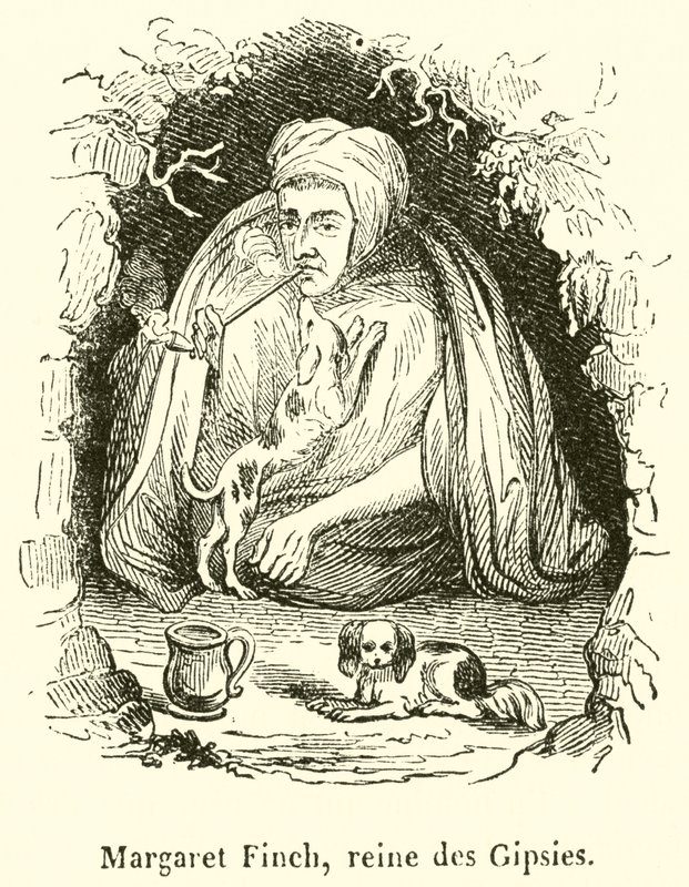 Margaret Finch, reine des Gipsies (gravür) by French School