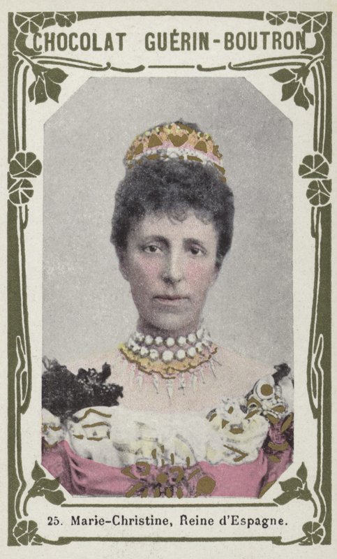 Marie-Christine, Reine dEspagne (renkli fotoğraf) by French School