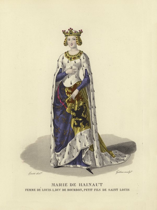 Hainaut'lu Marie, Louis I'in karısı, Bourbon Dükü by French School